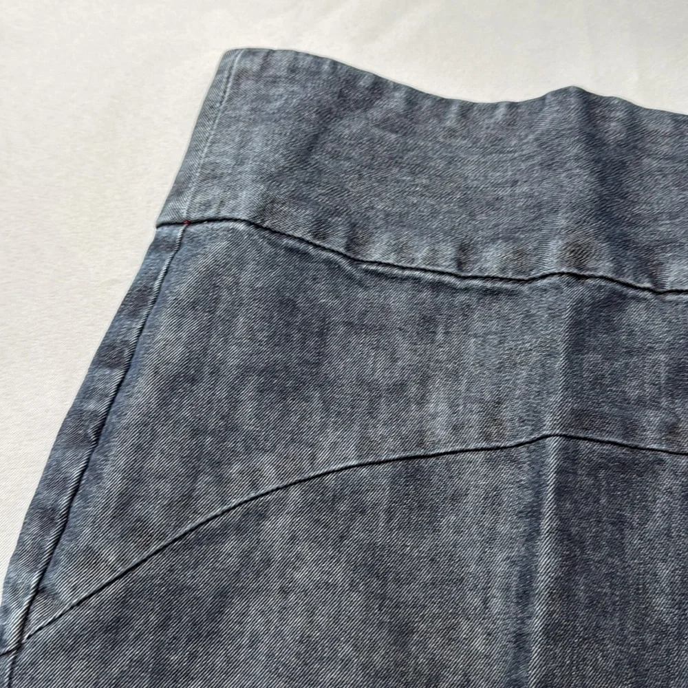 GAP Women's Size 12 Skirt Denim Dark Wash Stretch Straight Vintage Y2K Side Zip‎ - Picture 4 of 9